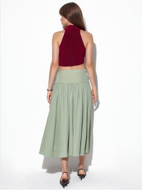 Jupe midi trapèze à taille haute busem - Kiabi Jupe midi trapèze à taille haute busem - Kiabi