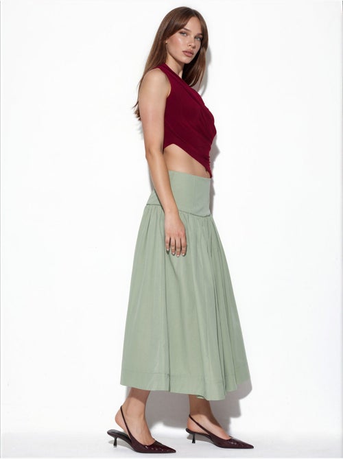 Jupe midi trapèze à taille haute busem - Kiabi Jupe midi trapèze à taille haute busem - Kiabi
