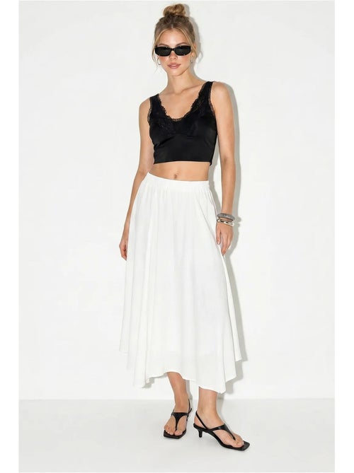 Jupe midi trapèze à taille haute lucci - Kiabi Jupe midi trapèze à taille haute lucci - Kiabi