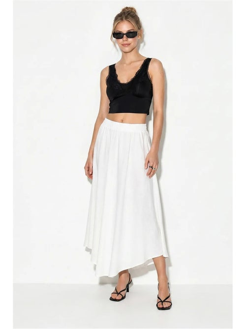 Jupe midi trapèze à taille haute lucci - Kiabi Jupe midi trapèze à taille haute lucci - Kiabi