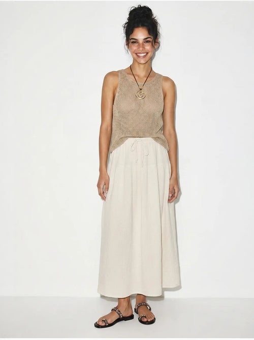 Jupe midi trapèze à taille haute lucci - Kiabi Jupe midi trapèze à taille haute lucci - Kiabi