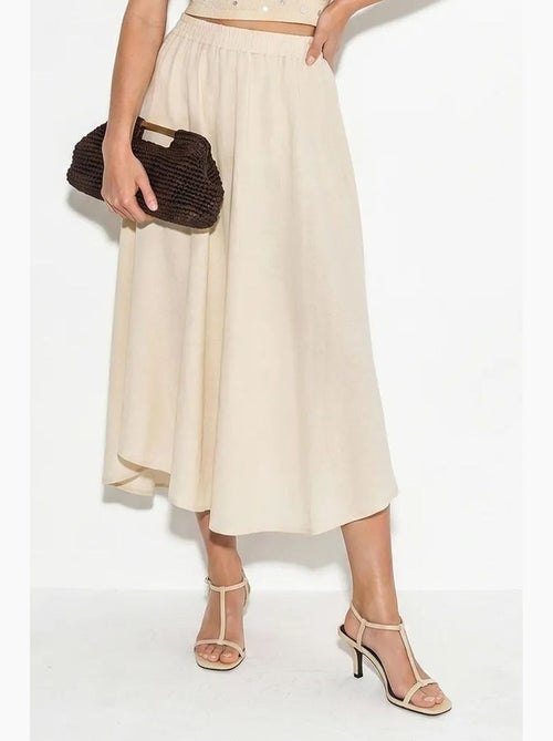Jupe midi trapèze à taille haute lucci - Kiabi Jupe midi trapèze à taille haute lucci - Kiabi