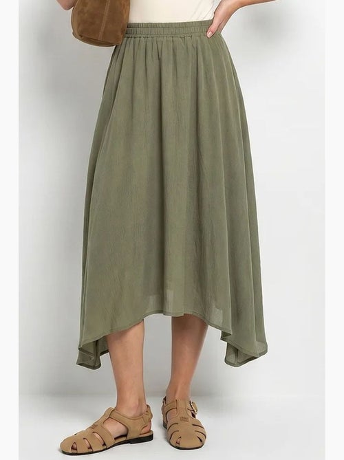Jupe midi trapèze à taille haute lucci - Kiabi Jupe midi trapèze à taille haute lucci - Kiabi
