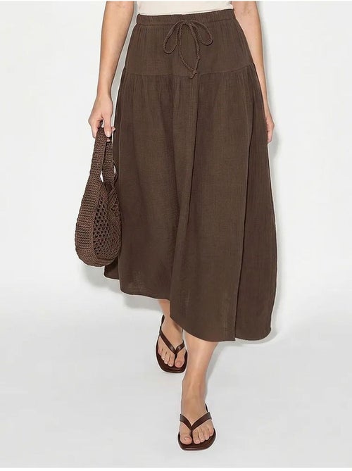 Jupe midi trapèze à taille haute lucci - Kiabi Jupe midi trapèze à taille haute lucci - Kiabi