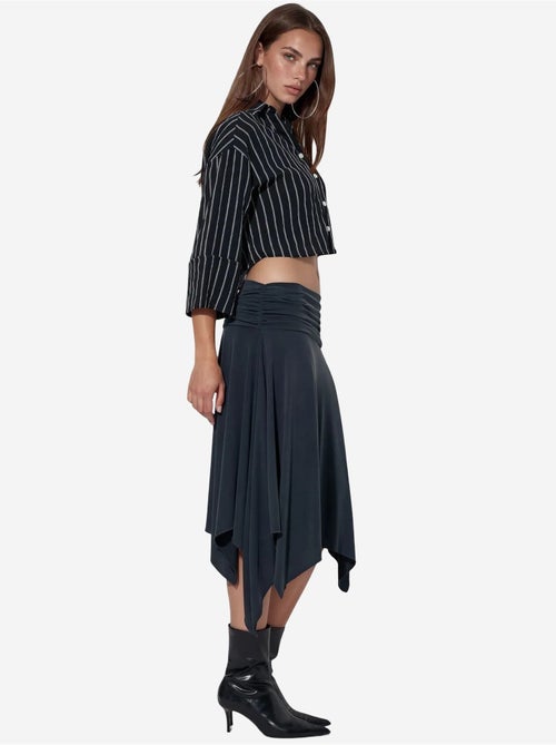 Jupe midi trapèze taille haute busem - Kiabi Jupe midi trapèze taille haute busem - Kiabi
