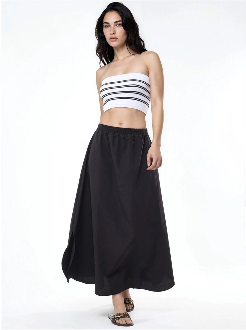 Jupe midi trapèze taille haute busem Noir - Kiabi