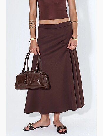 Jupe midi trapèze taille haute hiccup
