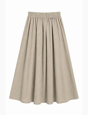 Jupe midi trapèze taille haute mixray