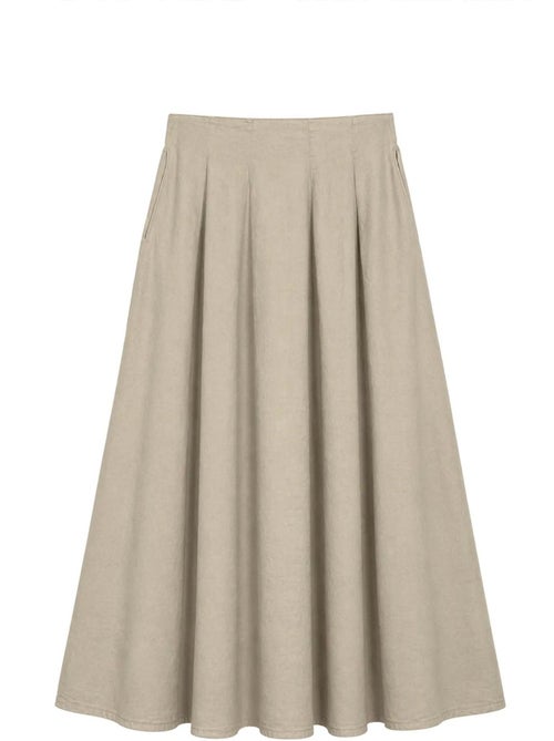 Jupe midi trapèze taille haute mixray - Kiabi