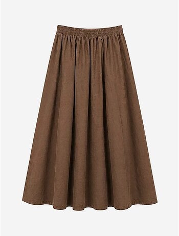 Jupe midi trapèze taille haute mixray