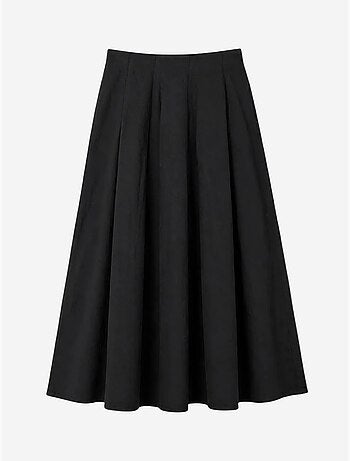 Jupe midi trapèze taille haute mixray