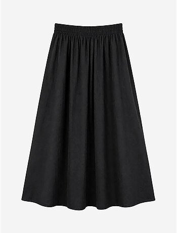 Jupe midi trapèze taille haute mixray