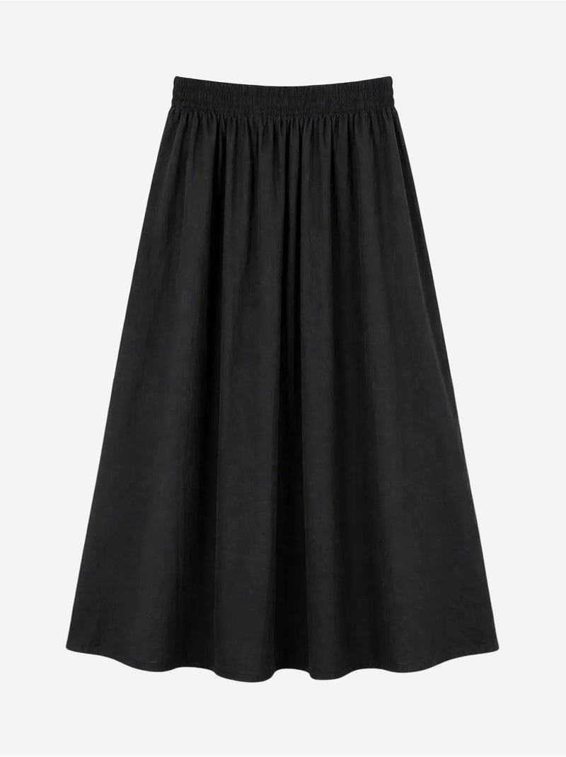 Jupe midi trapèze taille haute mixray Noir - Kiabi