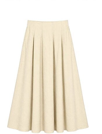 Jupe midi trapèze taille haute mixray