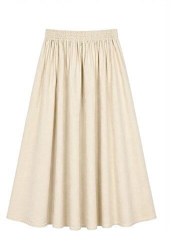 Jupe midi trapèze taille haute mixray