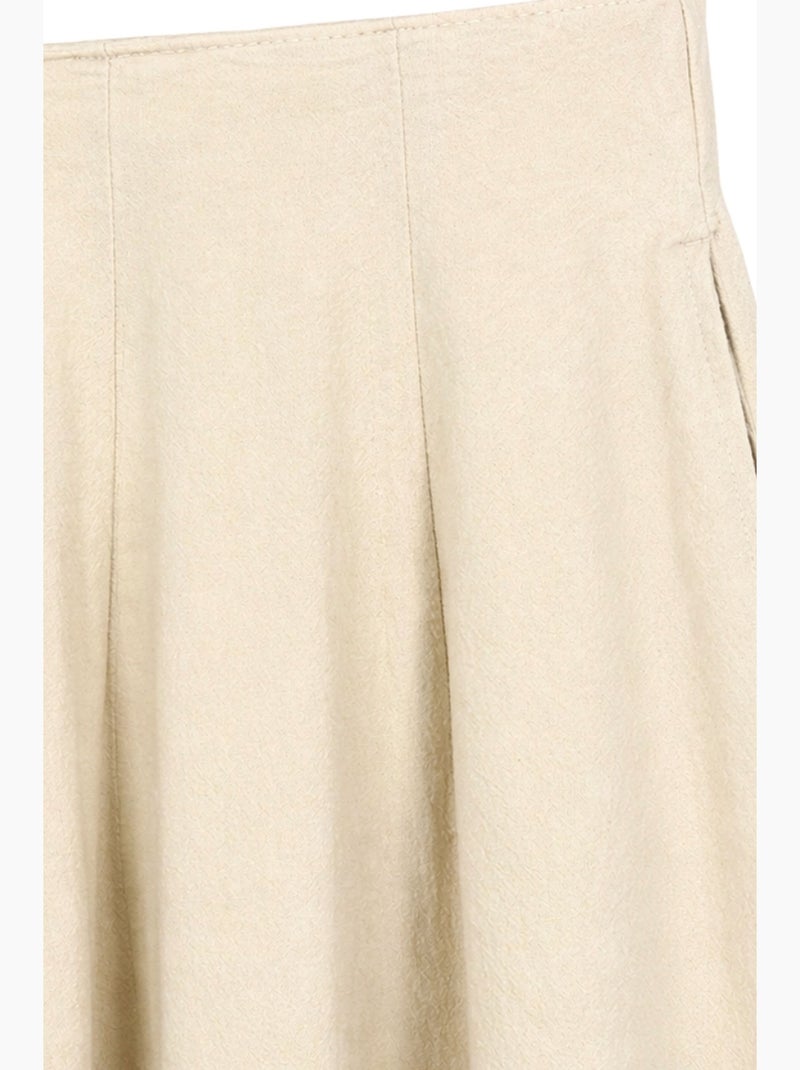 Jupe midi trapèze taille haute mixray Sable - Kiabi