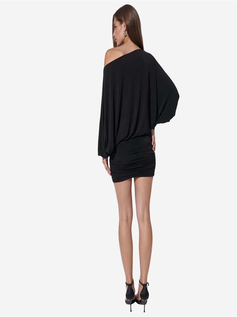 Jupe mini en mélange de coton busem Noir - Kiabi