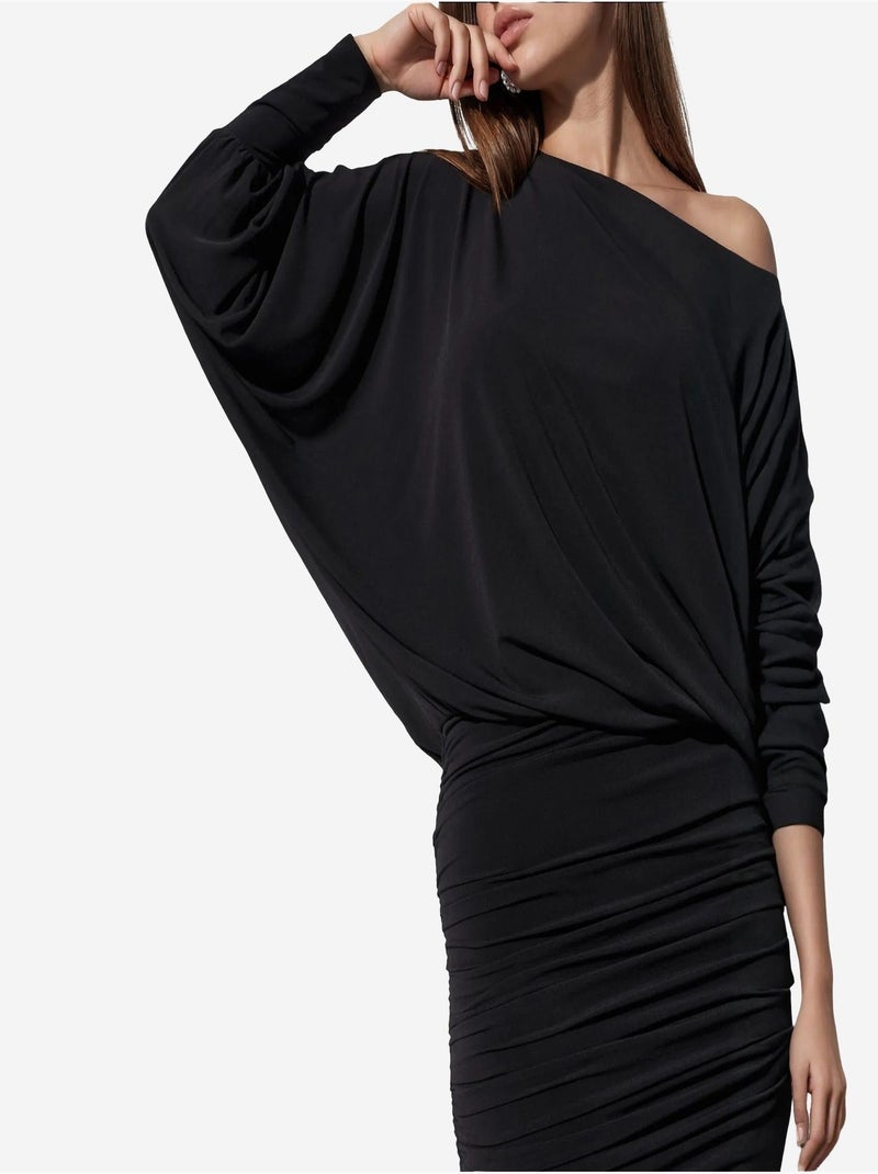 Jupe mini en mélange de coton busem Noir - Kiabi