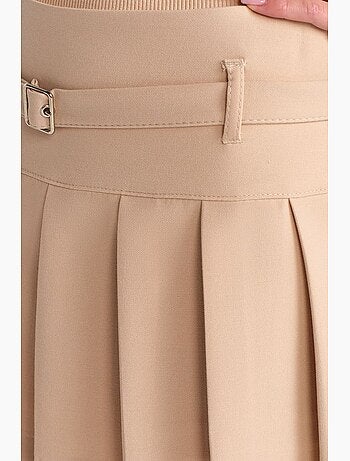 Jupe mini plissée taille haute avec ceinture dilvin