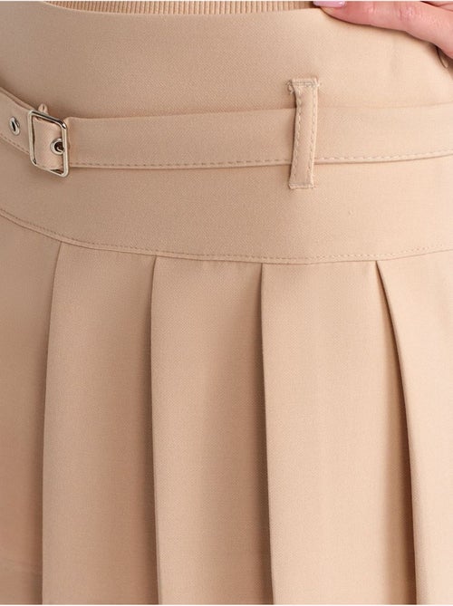 Jupe mini plissée taille haute avec ceinture dilvin - Kiabi Jupe mini plissée taille haute avec ceinture dilvin - Kiabi