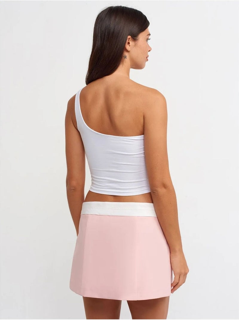 Jupe Mini Trapèze En Popeline De Coton Rose - Kiabi
