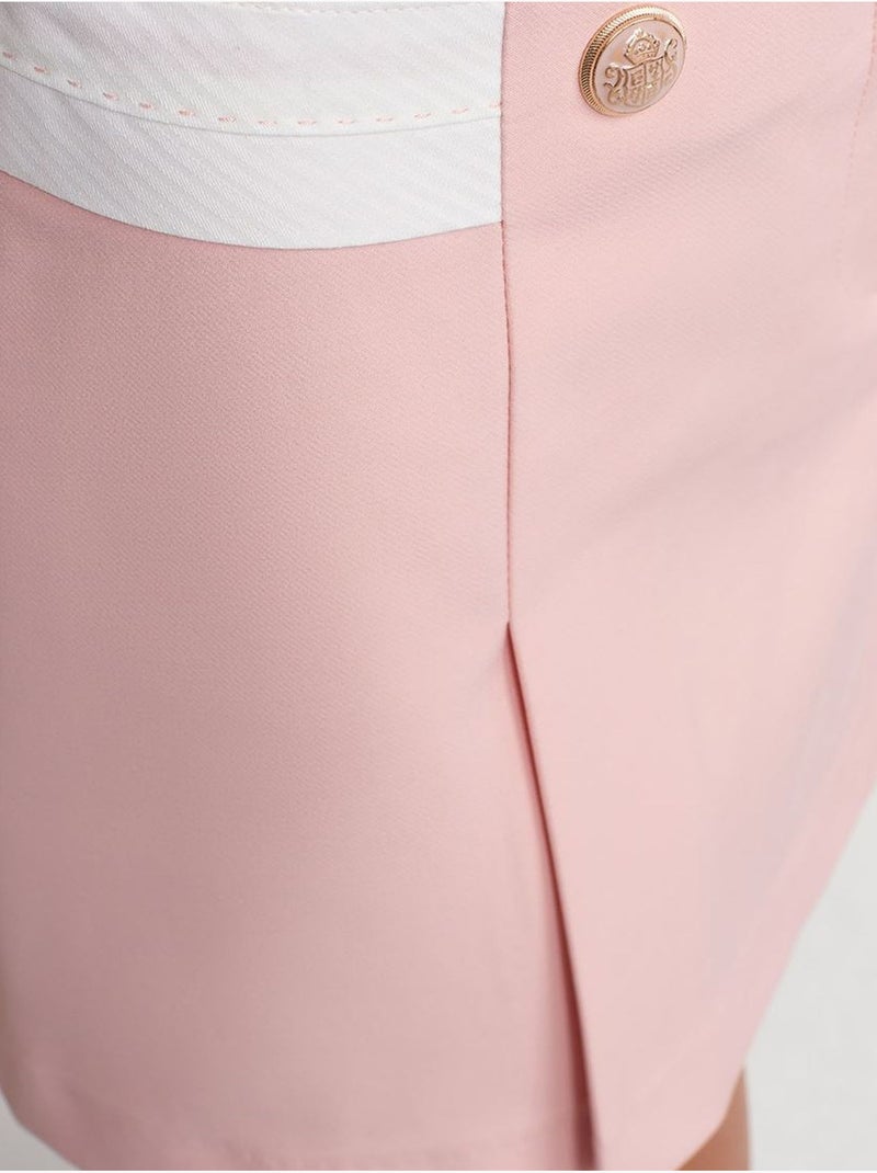 Jupe Mini Trapèze En Popeline De Coton Rose - Kiabi
