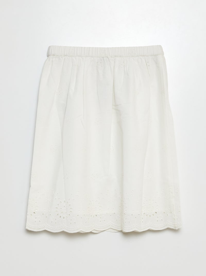 Jupe motifs dentelle blanc - Kiabi
