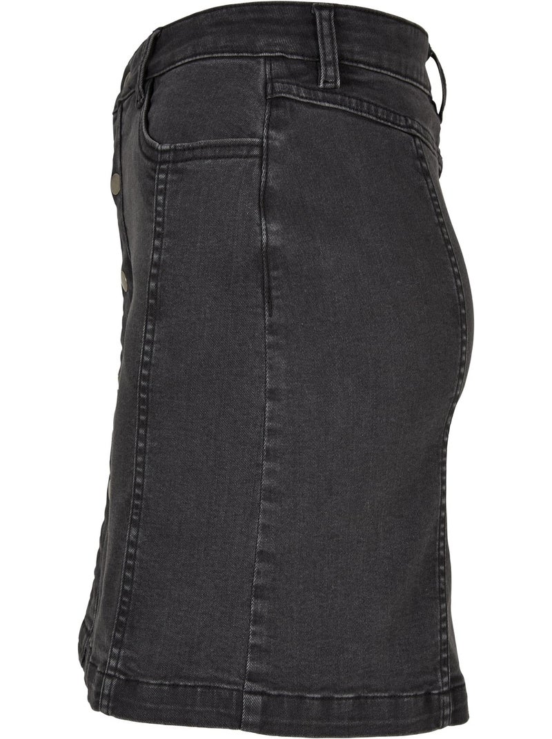 Jupe motif/style à bouton - urban classics Noir - Kiabi