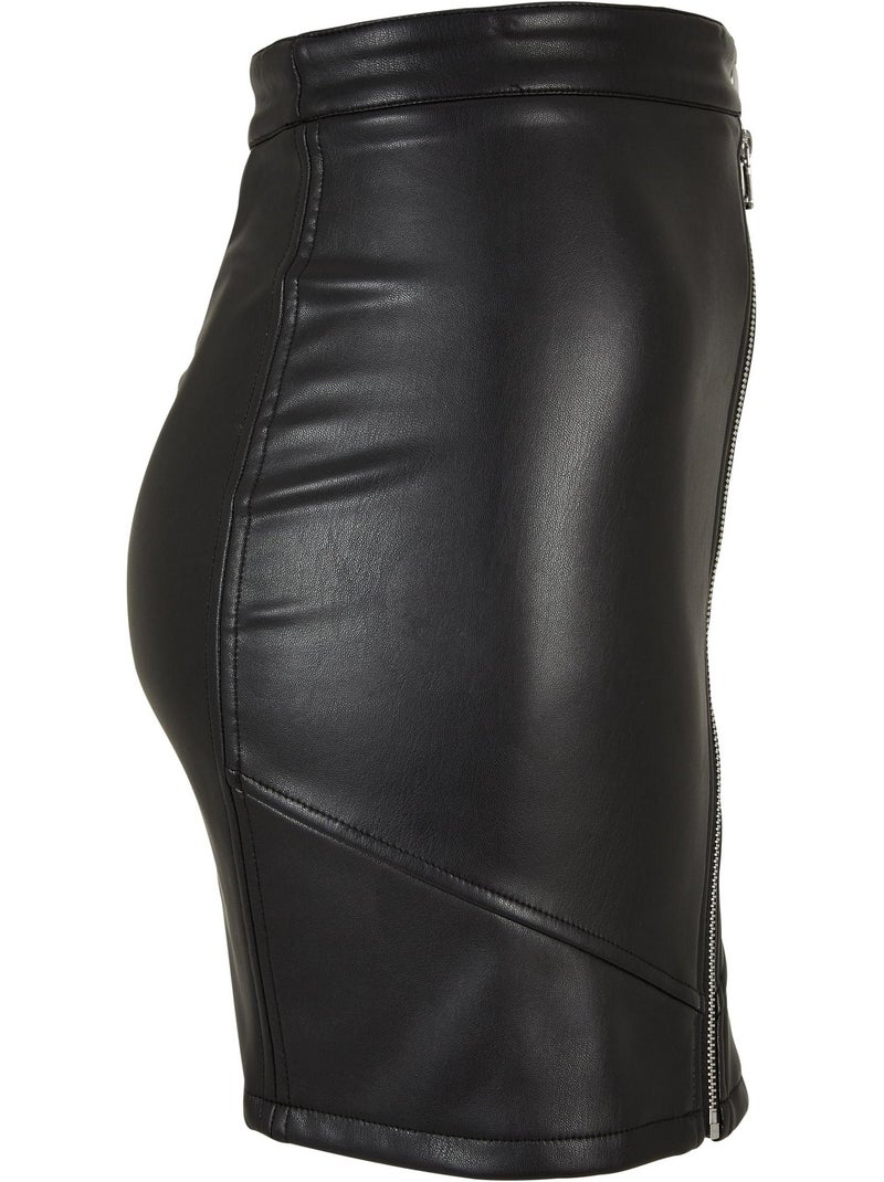 Jupe motif/style motard - urban classics Noir - Kiabi