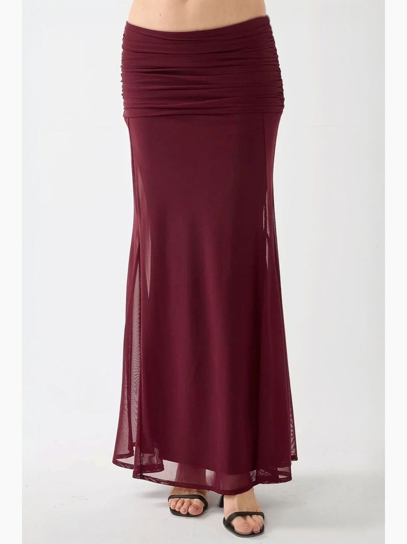 Jupe moulante longue hiccup Rouge bordeaux - Kiabi