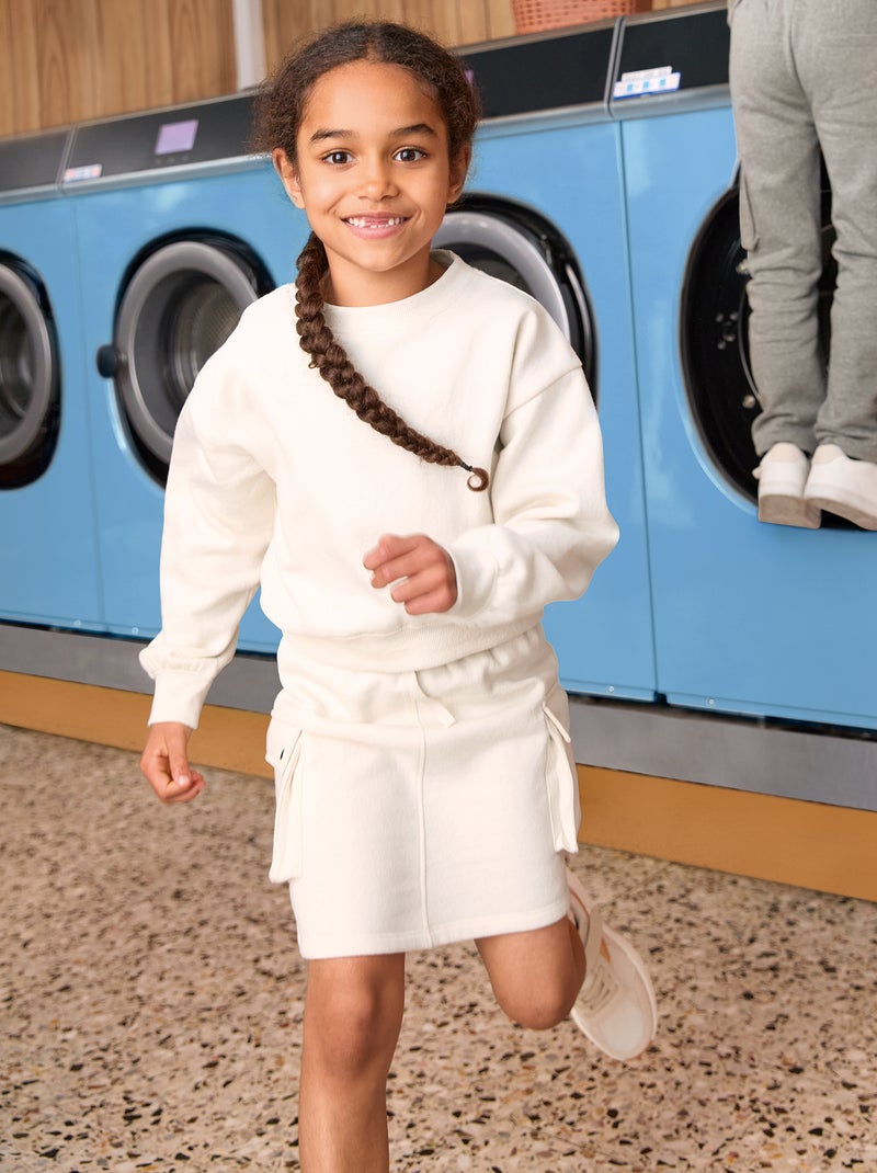 Jupe multipoche en molleton Beige - Kiabi