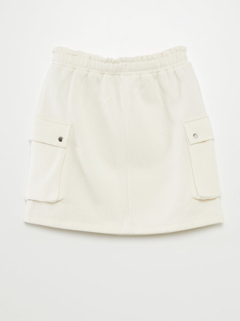 Jupe multipoche en molleton Beige - Kiabi