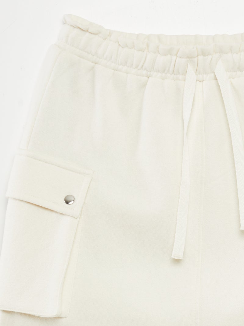 Jupe multipoche en molleton Beige - Kiabi