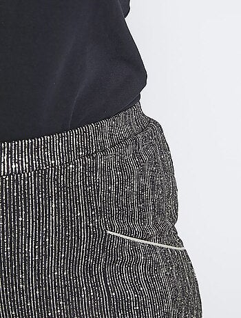 Jupe-pantalon taille élastiquée en maille