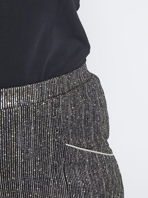 Jupe-pantalon taille élastiquée en maille - Kiabi