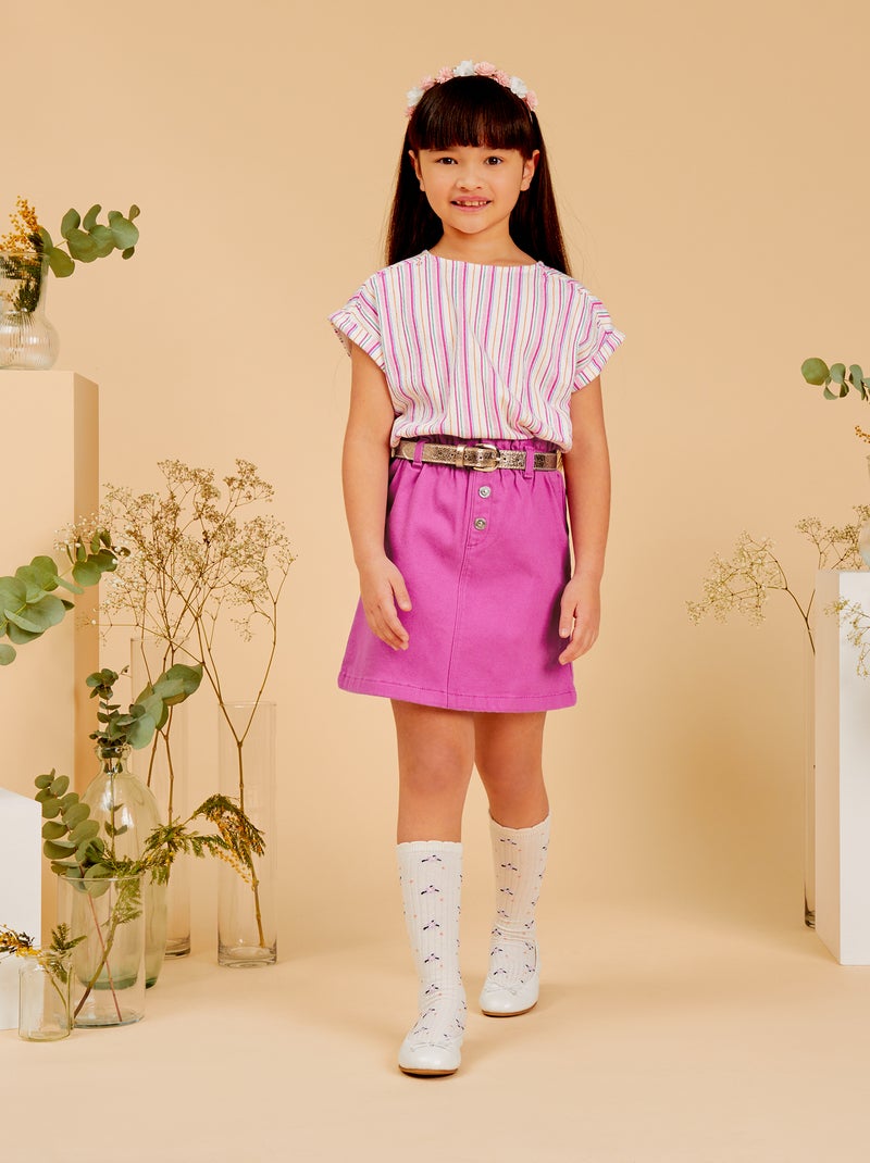Jupe paperbag Fuchsia - Kiabi