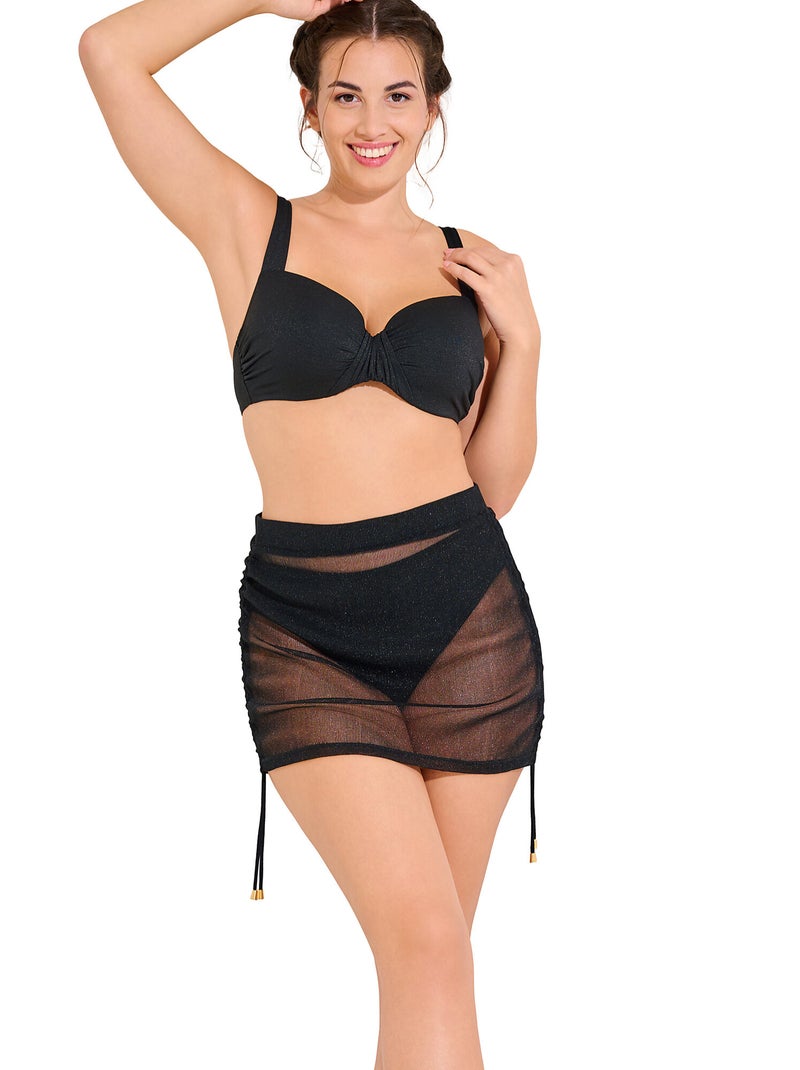 Jupe paréo de plage IMPERIA Noir - Kiabi