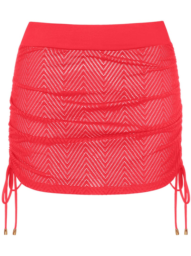 Jupe paréo de plage Santorini Rouge - Kiabi