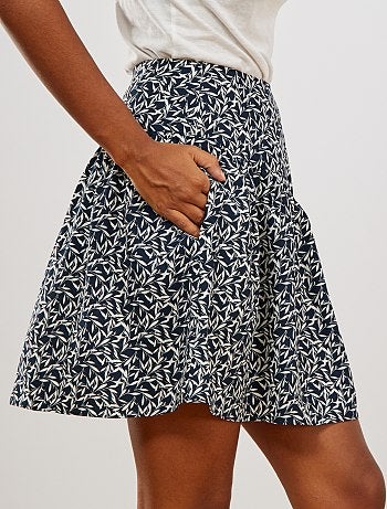 Jupe patineuse avec poches - Kiabi