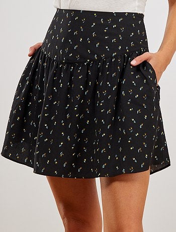 Jupe patineuse avec poches - Kiabi