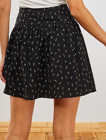 Jupe patineuse avec poches - Kiabi