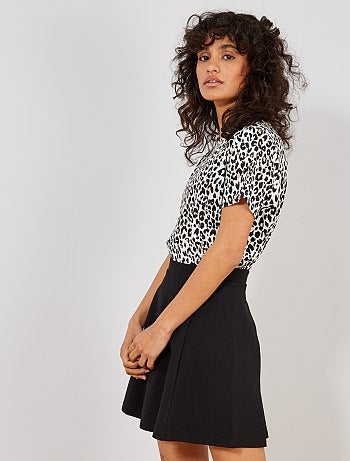 Jupe patineuse unie 'JDY' - Kiabi