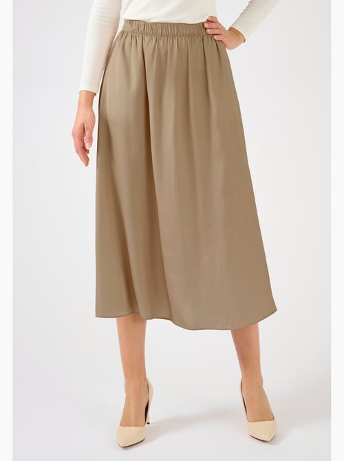 Jupe plissée aspect froissé satinée - Damart - Kiabi