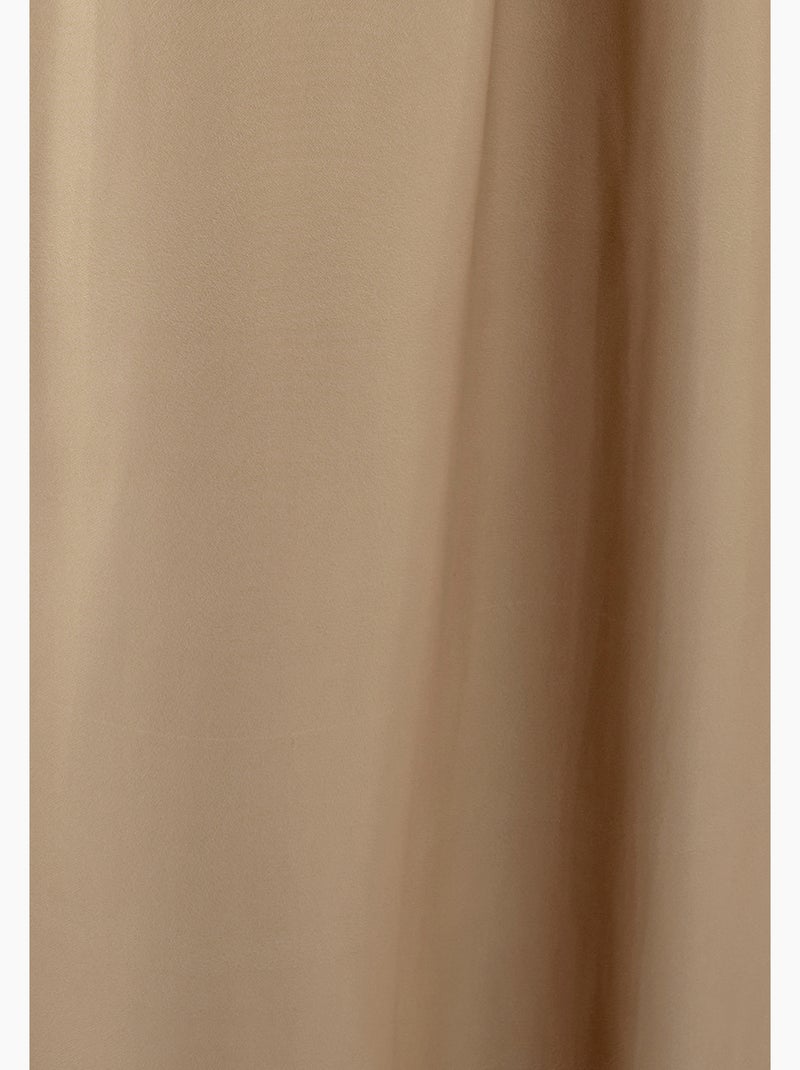 Jupe plissée aspect froissé satinée - Damart Marron - Kiabi