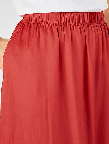 Jupe plissée aspect froissé satinée - Damart