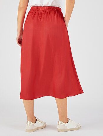 Jupe plissée aspect froissé satinée - Damart