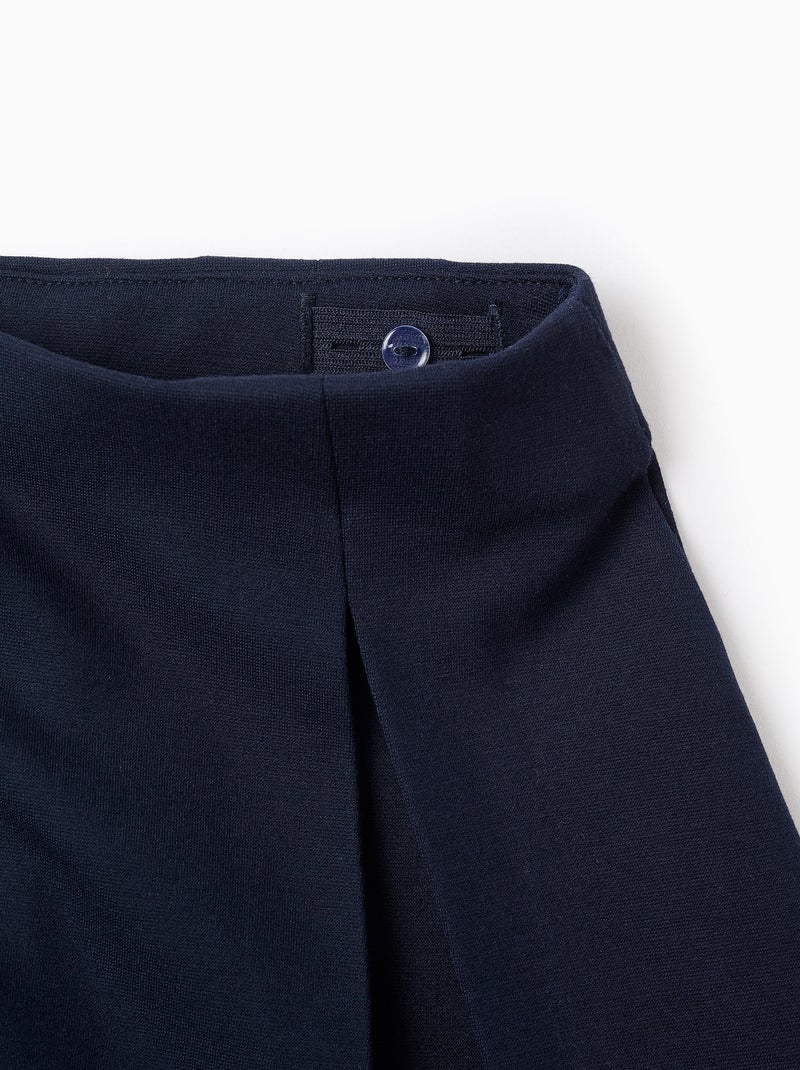 Jupe Plissée en Point de Rome Bleu foncé - Kiabi