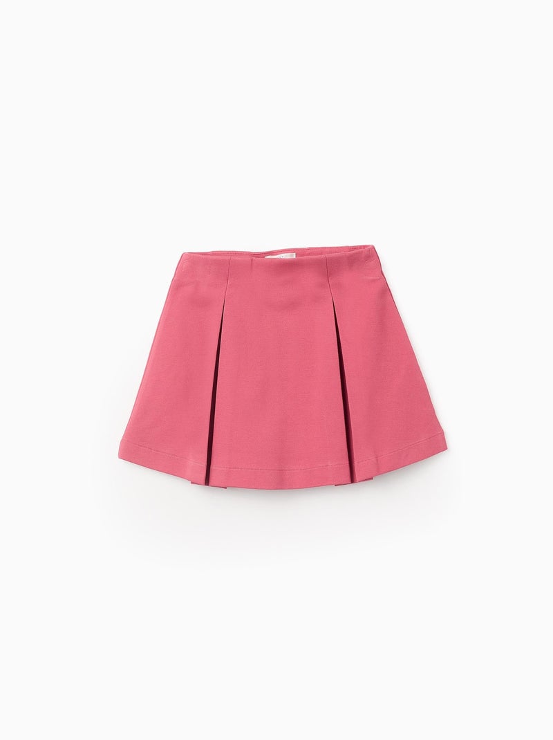 Jupe Plissée en Point de Rome Rose foncé - Kiabi