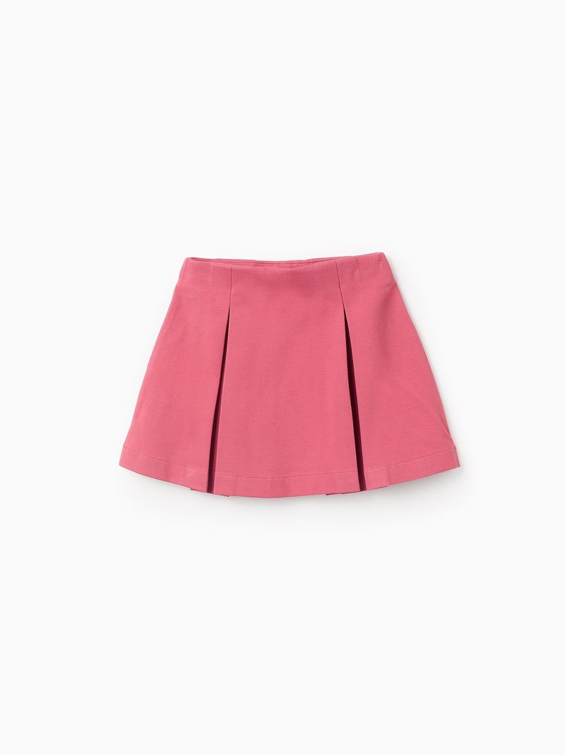 Jupe Plissée en Point de Rome Rose foncé - Kiabi