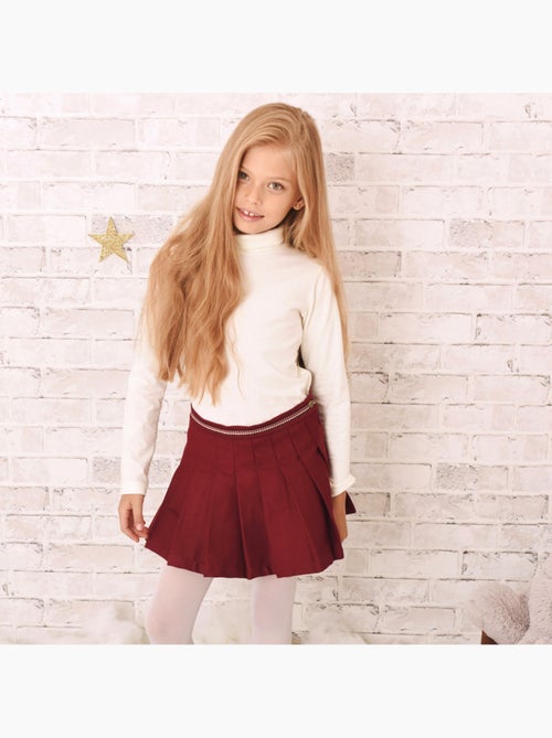Jupe Plissée Fille  Coton Gabardine   LONDON - La Faute à Voltaire - Kiabi